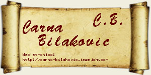 Čarna Bilaković vizit kartica
